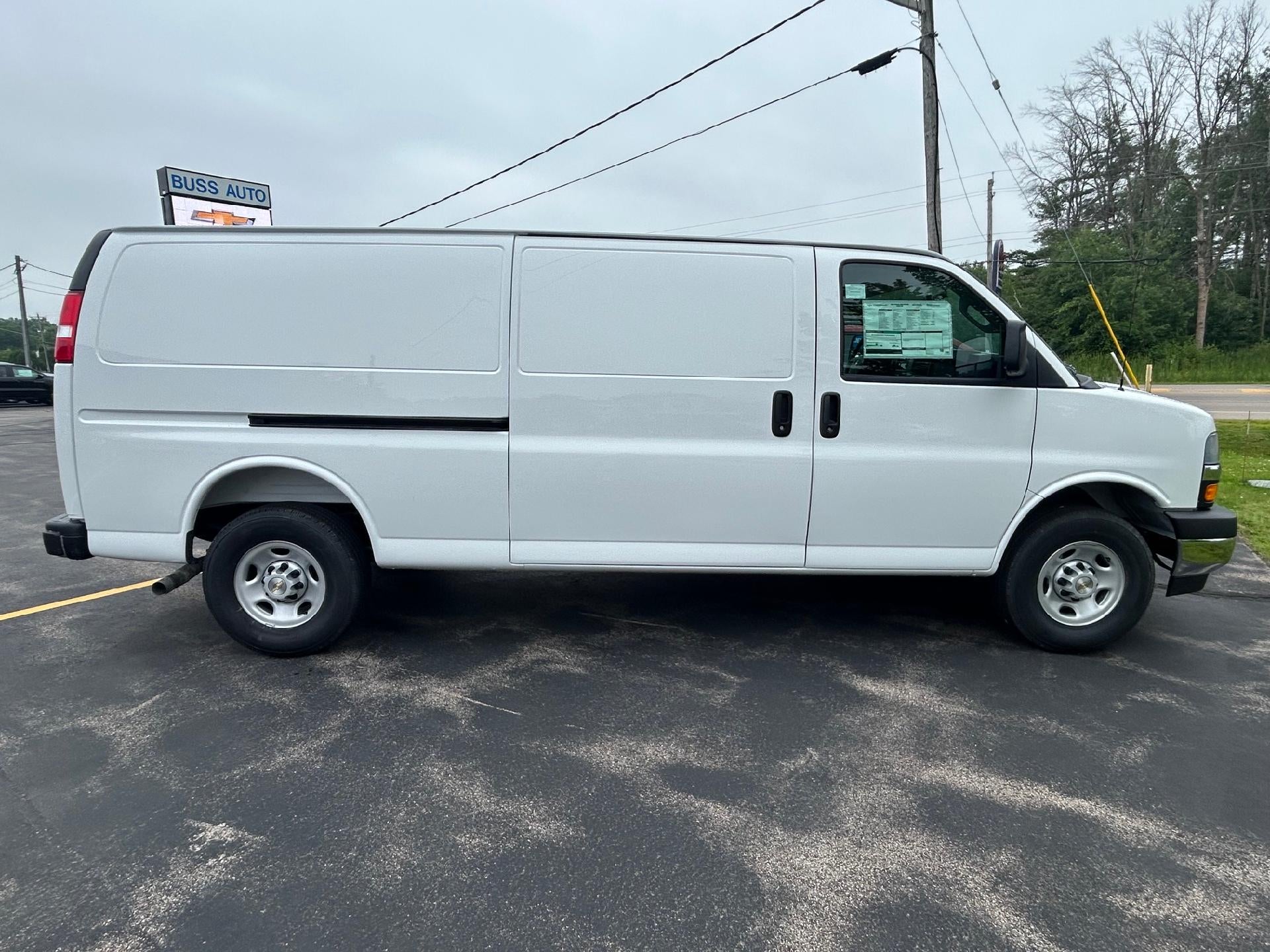 2026 Chevrolet Express Cargo WT in Summit White — front three-quarter view