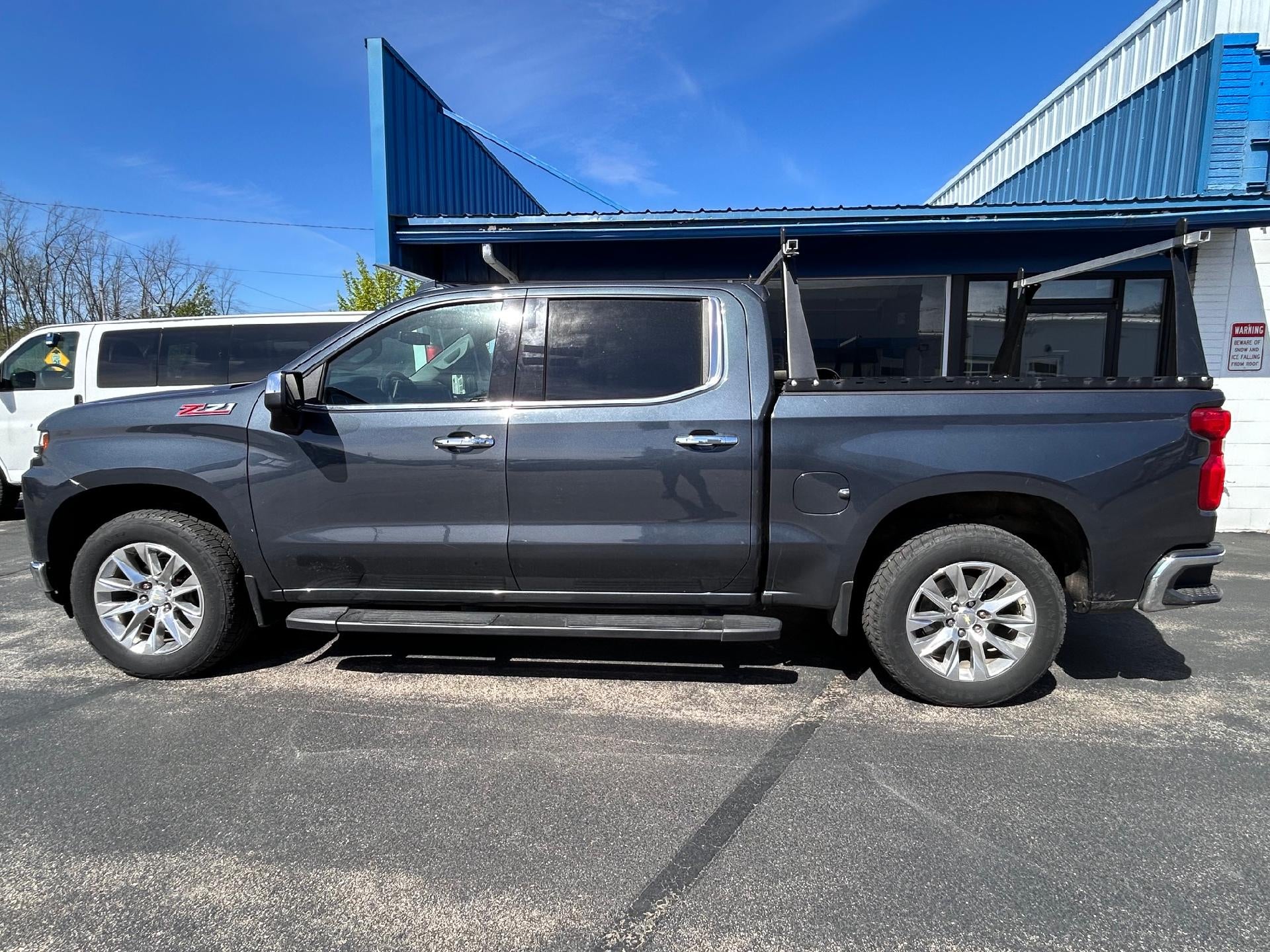 2019 Chevrolet Silverado 1500 LTZ in Shadow Gray Metallic — front three-quarter view